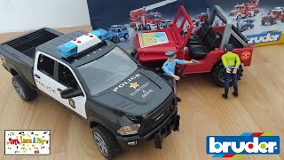 Get Ready for Action with the Bruder RAM 2500 Police Pick-Up Truck Playtime!