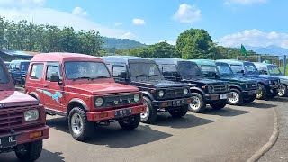 Sentul banjir Suzuki Jimny katana di acara Indonesia Jimny Festival 2023