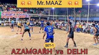 Mr. MAAZ, SET-1 (AZAMGARH vs DELHI) volleyball match 2021 #xvolleyball #mrmaaz