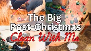 AFTER CHRISTMAS CLEAN WITH ME // MOM OF 3 GET IT ALL DONE HOUSE RESET // TRASHED HOUSE CLEAN WITH ME