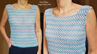 EASY CROCHET SUMMER TOP TUTORIAL |for all sizes| Heklana bluza