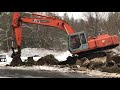 excavator vs 20” oak tree stump