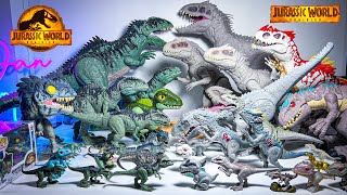 GIGANOTOSAURUS VS INDOMINUS REX! Jurassic World Dinosaurs Collection Battle