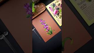 💫🌸 AMAZING Painting Flowers using round brush technique #shorts #art