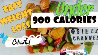 UNDER 900 CALORIES A DAY MEAL PLAN || Diet Plan To Lose Weight Fast!!