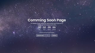 How To Make Website Coming Soon Page HTML CSS and Countdown to Date/Time
