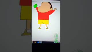 Shinchan making using python graphics #shinchan #python #coding #pattern #clanguage
