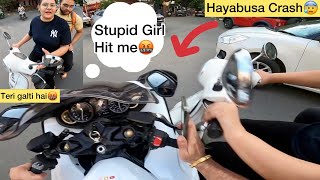 Hayabusa Crash kardi😰Stupid Girl ne