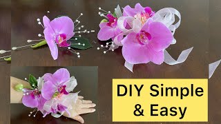 DIY Orchid boutoniere and wrist corsage set @HippoCraft