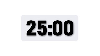 25 Minute Timer - Minimal Countdown Timer [Light Theme]