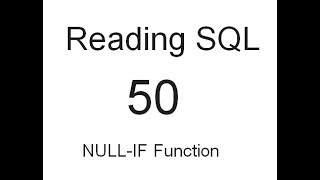 NULLIF Function: SQL Tutorial 50