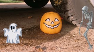 Crushing Crunchy & Soft Things by Car! Experiment Car vs Halloween Pumpkin and scary things