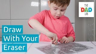 How To Use Your Eraser To Draw | Kids Art Project