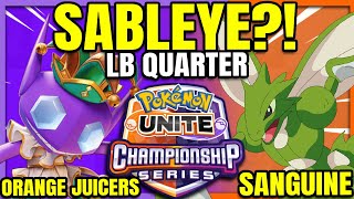 SABLEYE PICKED?! Orange Juicers vs Sanguine - UCS December NA | Pokemon Unite