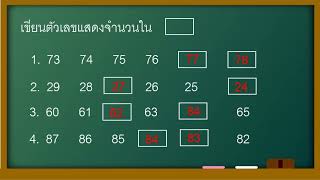 ครั้งที่ 10 การเรียงลำดับจำนวนนับ 21  100