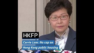 Carrie Lam sorry for suggesting 800,000 public housing flats will be enough for Hong Kong