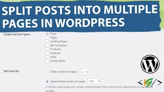 How to Split WordPress Post into Multiple Pages Using a Plugin | Long Posts