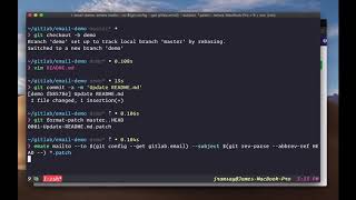 Demo: create a merge request via email with a patch file