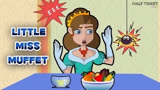 Little Miss Muffet | Nursery Rhymes Songs With Lyrics | Kids Songs