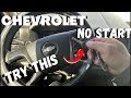 Chevrolet Silverado No Crank No Start FIX!!!