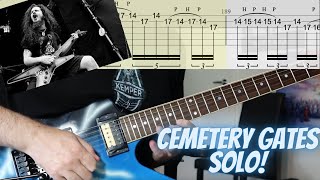 Cemetery Gates Guitar Solo (with Guitar Tabs) E Standard Tuning | Pantera | Dimebag Darrell