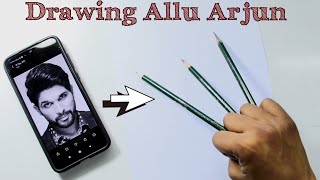 Drawing Allu Arjun | Allu Arjun Sketch with Pencil | Allu Arjun Drawing Step By Step | Allu Arjun