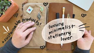 What’s in my MINIMALIST pencil case | luxury aesthetic pens + stationery