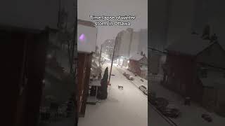 TIME-LAPSE OF WINTER STORM IN OTTAWA