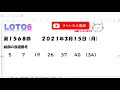 予想数字第1568回loto6ロト６2021年3月15日 月 hiromitv