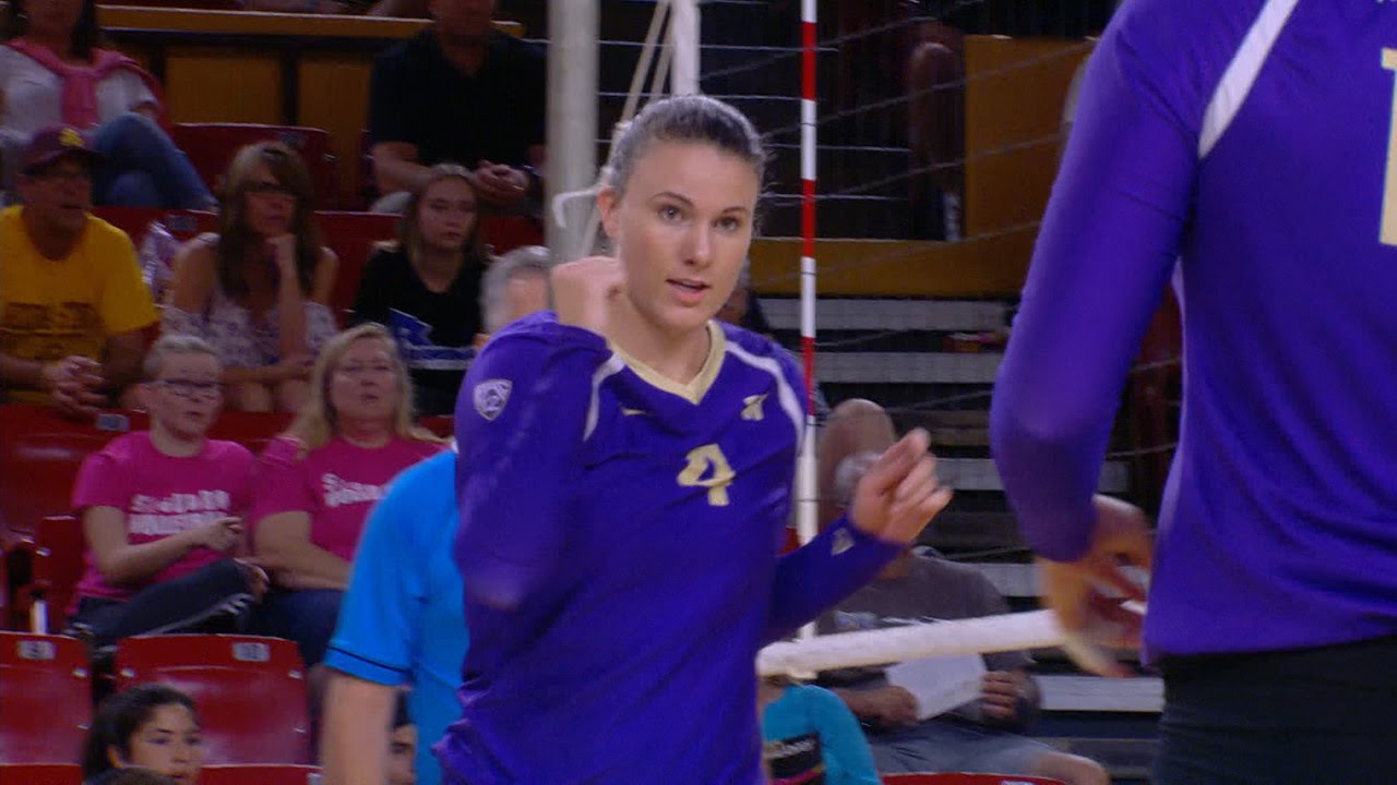 Recap: No. 7 Washington Women's Volleyball Sweeps Arizona State - YouTube