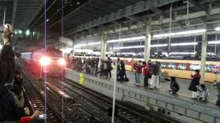 2009.3.13深夜、寝台特急「はやぶさ・富士」ラストラン大阪駅到着