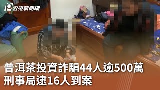 普洱茶投資詐騙44人逾500萬 刑事局逮16人到案｜20241028 公視中晝新聞