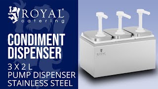 Condiment Dispenser Royal Catering RCDI-6L | Product presentation