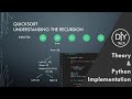 Quicksort in Python | Theory | Implementation | Data Structures and Algorithms