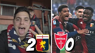 GENOA - MONZA 2-0 | REACTION DALLO STADIO !! GRANDE SECONDO TEMPO ALTRI 3 PUNTI!!