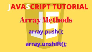 JavaScript Array Push & Unshift Tutorial in Hindi / Urdu.