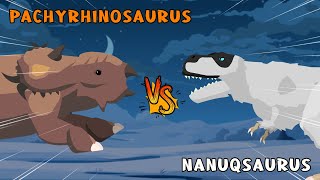 Pacyrhinosaurus vs Nanuqsaurus | Herbivore vs Carnivore Dinosaurs [S1] | Dino Animation