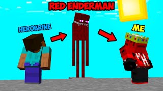 Herobrine and Me Found Red Enderman in Horror Seed of Minecraft