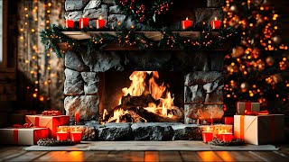 Relaxing Xmas Fireplace with Crackling Logs and Cozy Christmas Ambiance for Stress Relief