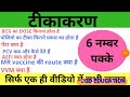 immunization question and answer immunization schedule टीकाकरण क्या होता है