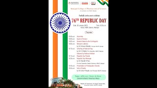 76th Republic day, 26th Jan 2025 MAHE, Manipal