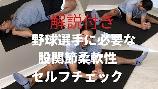 【ケガ予防】元プロ野球トレーナーおすすめの一人で出来る股関節柔軟性セルフチェック