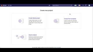 How to create a sample project in Gitlab