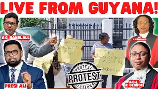 PROTEST AT 🇬🇾 HIGH COURT_ FORCE P?P GOV'T TO CONFIRM 2 AFO WOMEN POSITION!  DAY #2