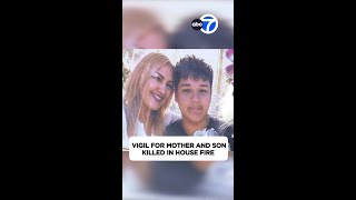 Vigil for mother and son killed in house fire