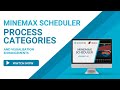 Minemax Scheduler with Process Categories and Visualisation Enhancements