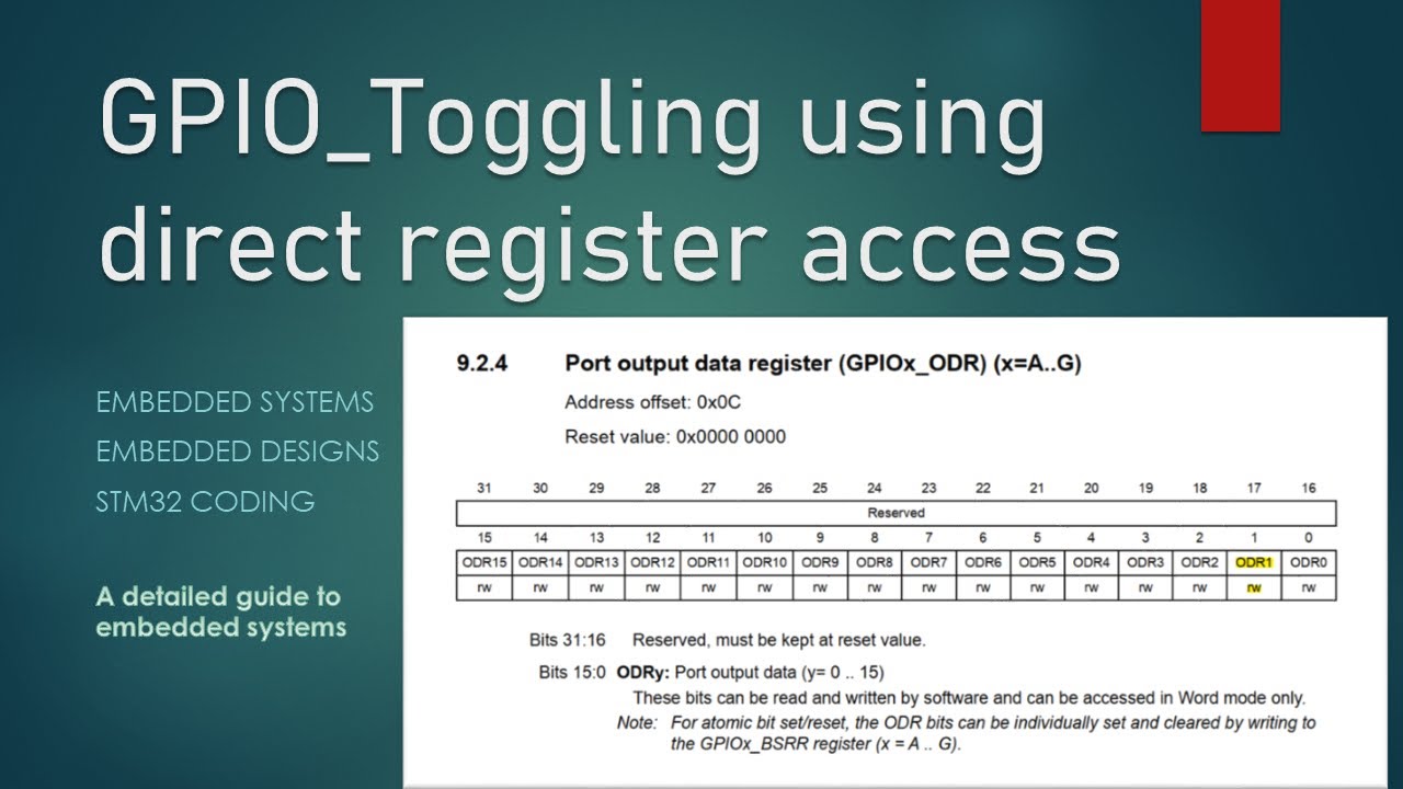 GPIO Direct Register Access | How To Use Registers To Access GPIO ...