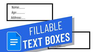 Fillable Text Boxes in Google Docs