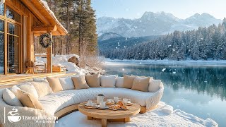 Calm Jazz In Spring Ambience By The Lake ❄️Relaxing Jazz Music For Studying, Relaxing, Working