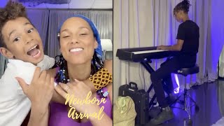 Swizz Beatz & Alicia Keys Son Egypt Plays Song On Piano For Mommy! 🎹